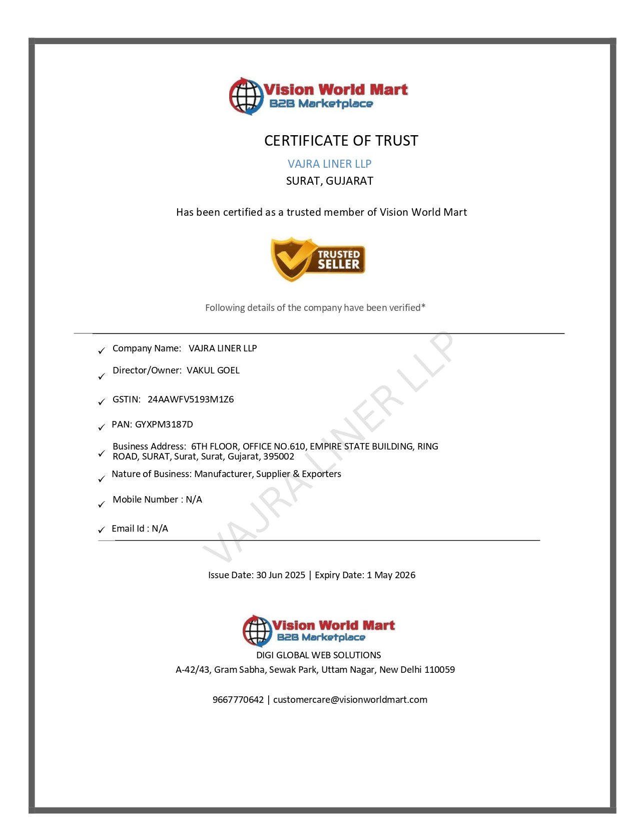 Certification 1
